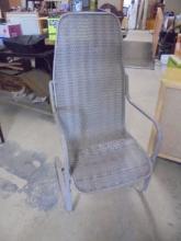 Metal & Wicker Outdoor Chair