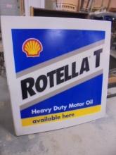 Large Shell Rotella T Motor Oil Plastic Sign