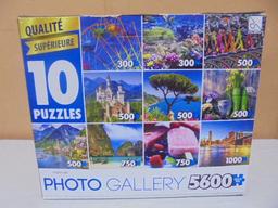 10pc Set of Photo Gallery Jigsaw Puzzles