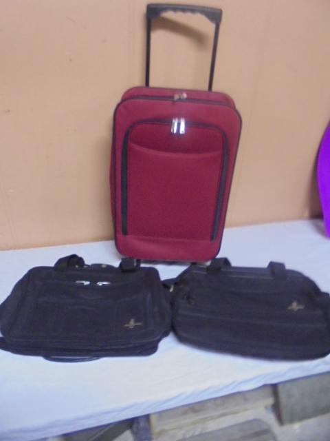 Rolling Suitcase w/ 2 Atlantic Carry-On Bags