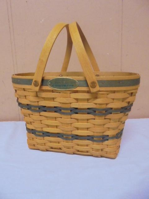 1997 Longaberger Traditions Collection Fellowship Basket w/ Protector