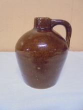 Vintage Small Brown Crock Jug