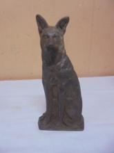 Vintage Cast Iron Dog Door Stop