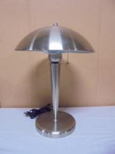 Brushed Stainless Steel Pull Chain Lamp