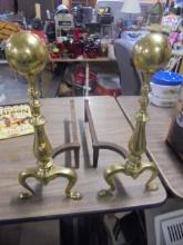 Set of Brass Fireplace Anirdons