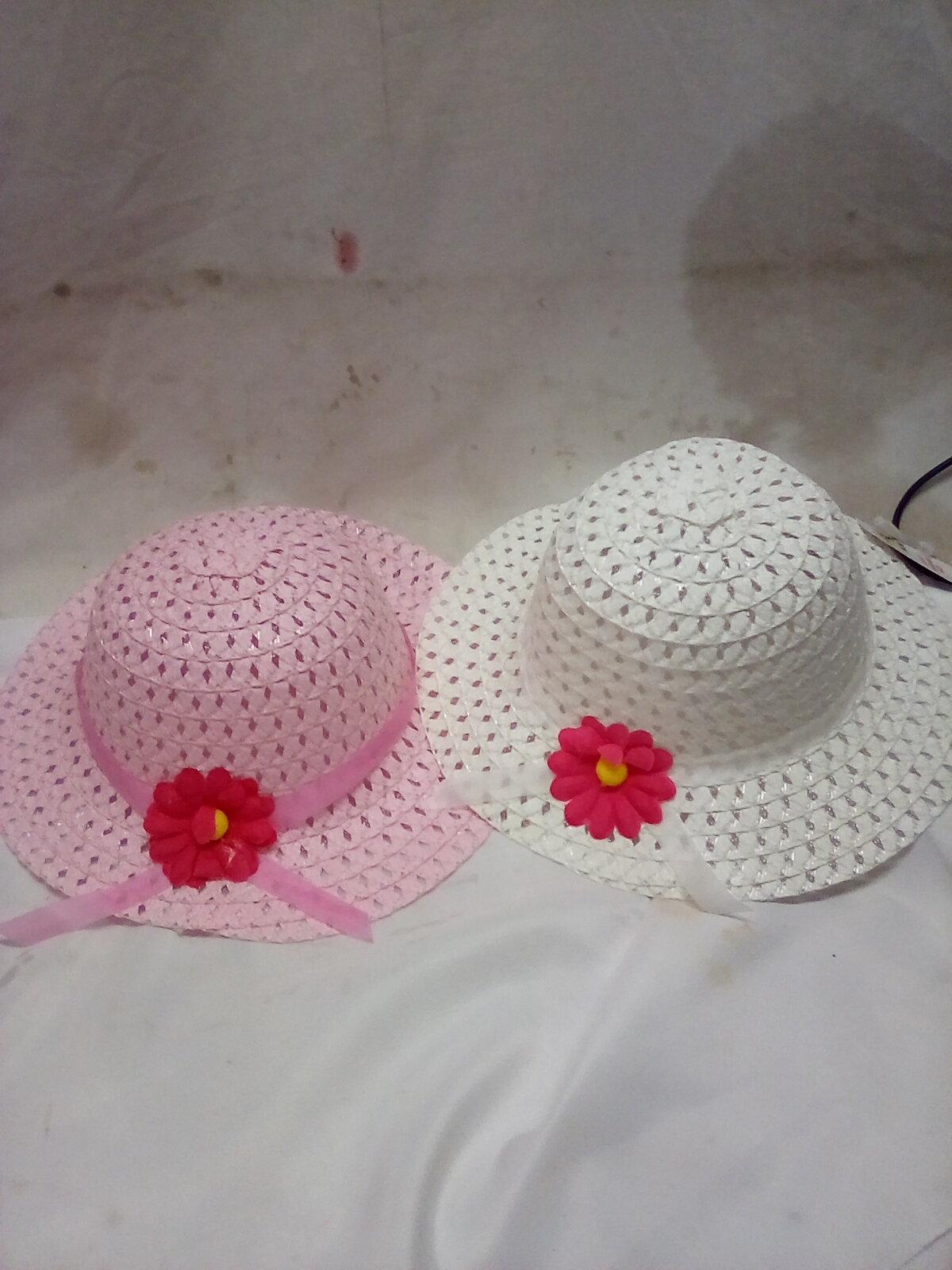 Qty 2 Girls Garden Hats