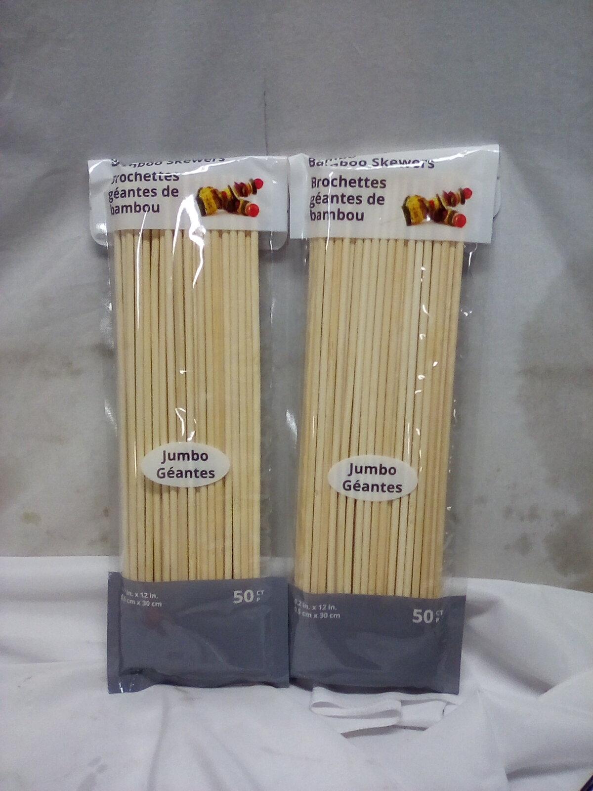 Qty 100 Jumbo Bamboo Skewers