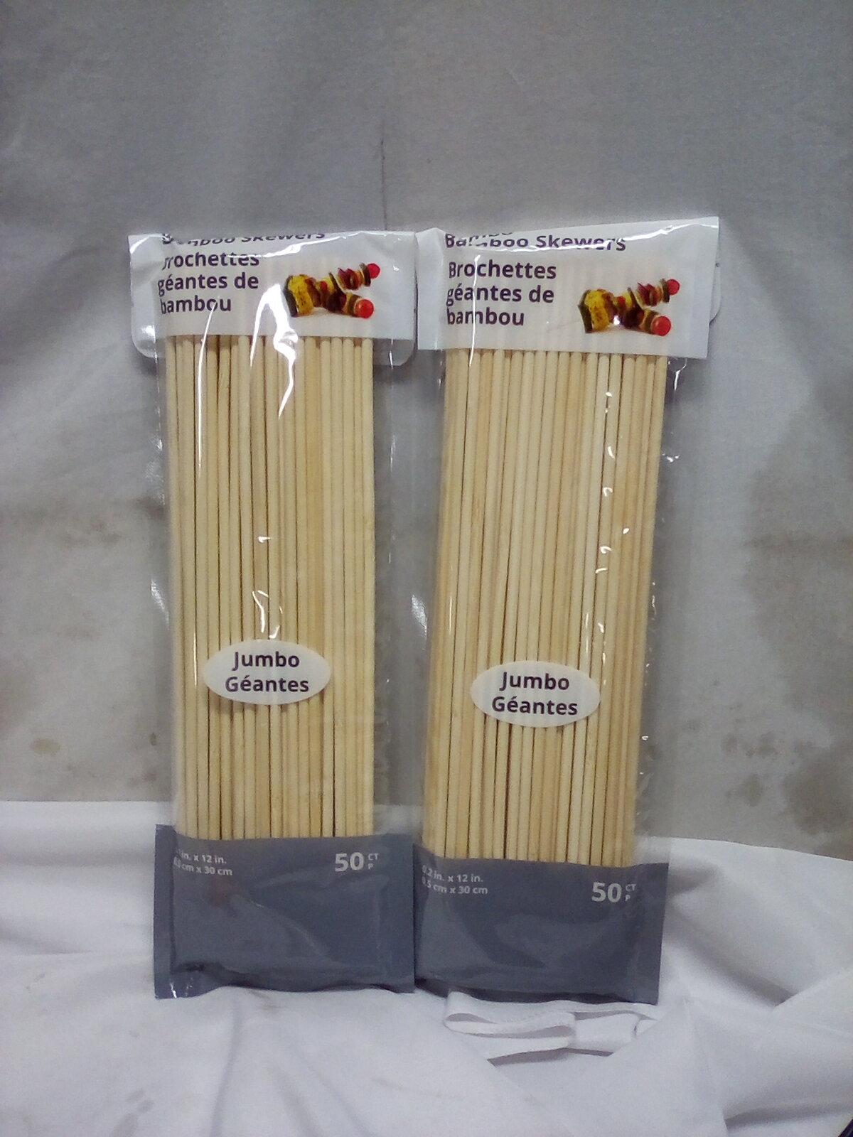 Qty 100 Jumbo Bamboo Skewers