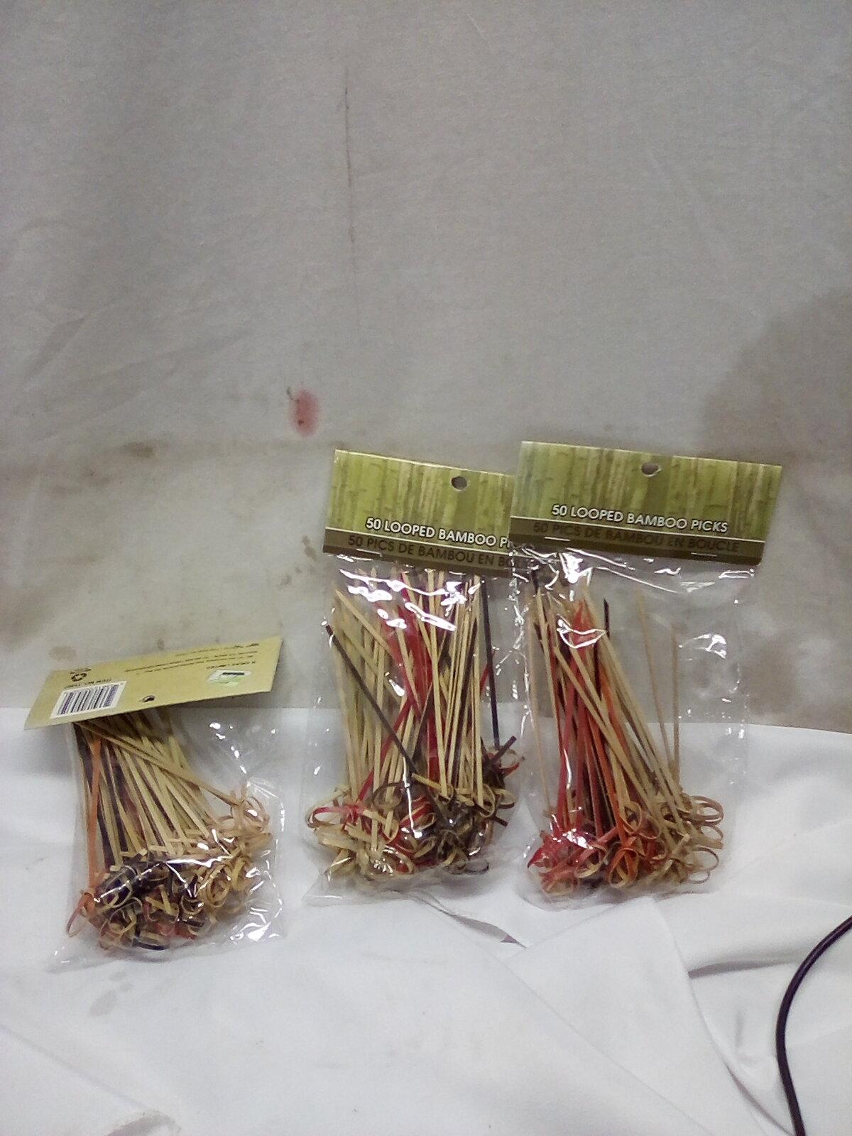 Qty 150 Looped Bamboo Picks