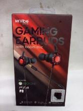 QTY 1 VIBE Gaming earbuds with Boom Mic, for Xbox 1, PS4, PC