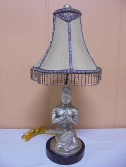 Beautiful Asian Lady Praying Table Lamp