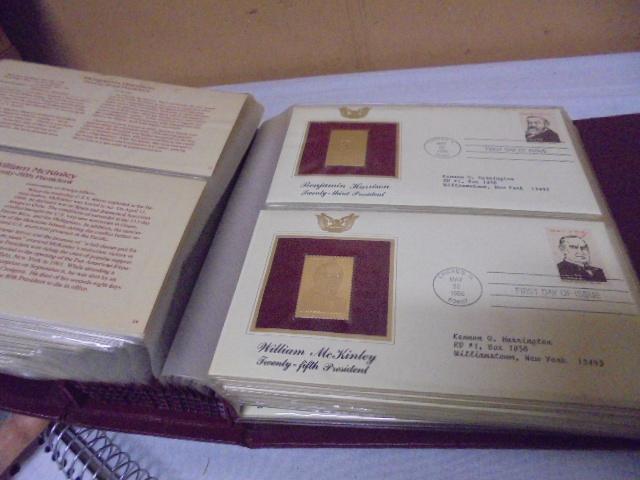 Golden Replicas of The 1986 United States Presidents Stamp Set