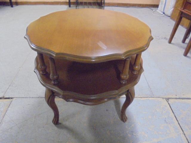 Beautiful 2 Tier Mersman Solid Wood Side Table