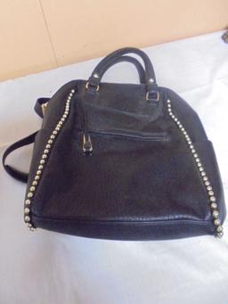 Jessica Simpson Black Leather Backpack Purse