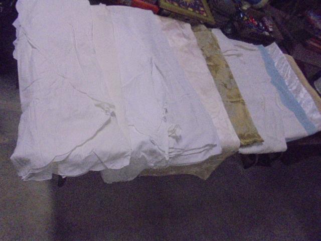 Large Group of Vintage Linen & Lace Table Clothes