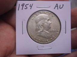 1954 Silver Franklin Half Dollar