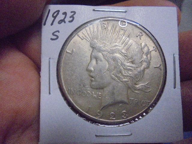 1923 S Mint Silver Peace Dollar