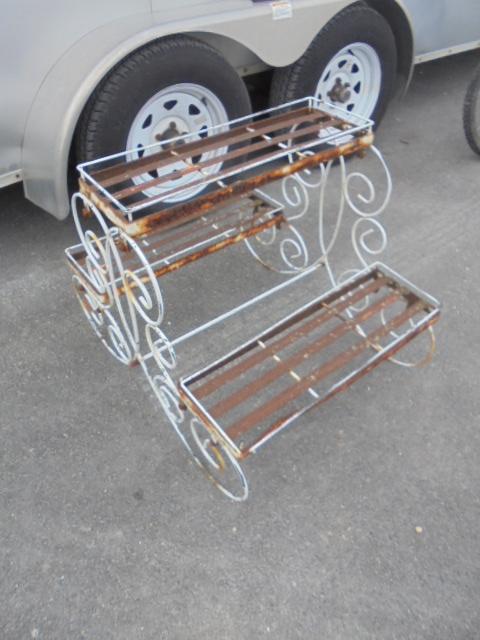 Vintage Iron 3 Tier Plant Stand