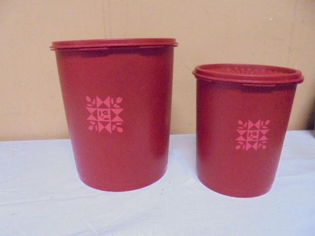 Vintage 2pc Tupperwaare Canister Set