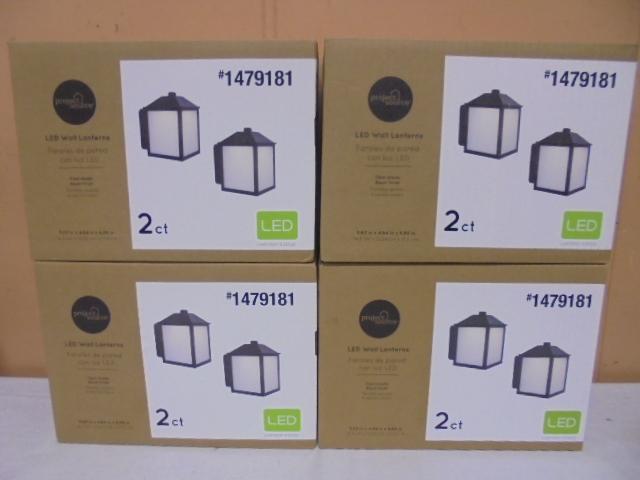 (4) 2ct Boxes of Project Source LED Wall Lanterns
