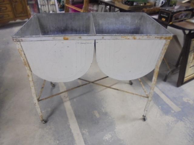 Set of Vintage Metal Washtubs