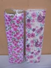 2 Large Bolts of Floral Poly Spandex Knit Fabric