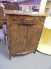 Antique Oak Double Doo Cabinet w/ 4 Drawers