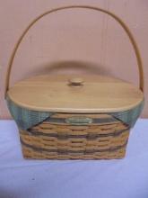 1995 Longaberger Traditions Collection Family Basket w/ Liner-Protector-Lid