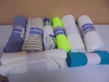 Large Group of Assorted Cut Fabric Rolls