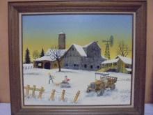 H. Hargrove Framed Canvas Farm Print