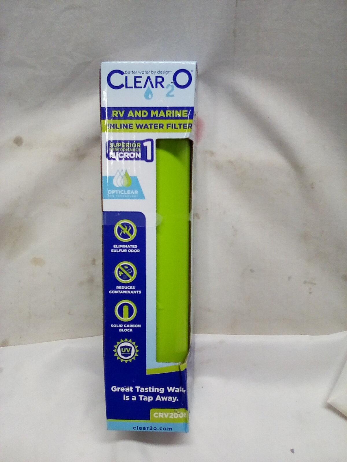 Clear 2 O RV and Marine Inline Water Filter