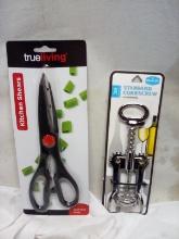 Kitchen Shears & Standard Corkscrew.