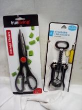 Kitchen Shears & Standard Corkscrew.