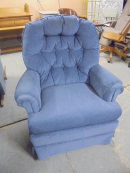 Best Chair Co Blue Swivel Rocker
