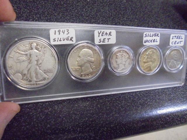 1943 WWII Silver Year Set