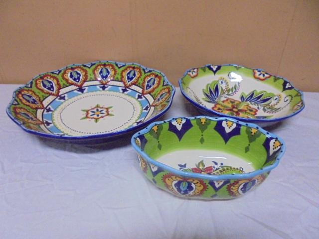 3pc Espana Serving Bowl Set