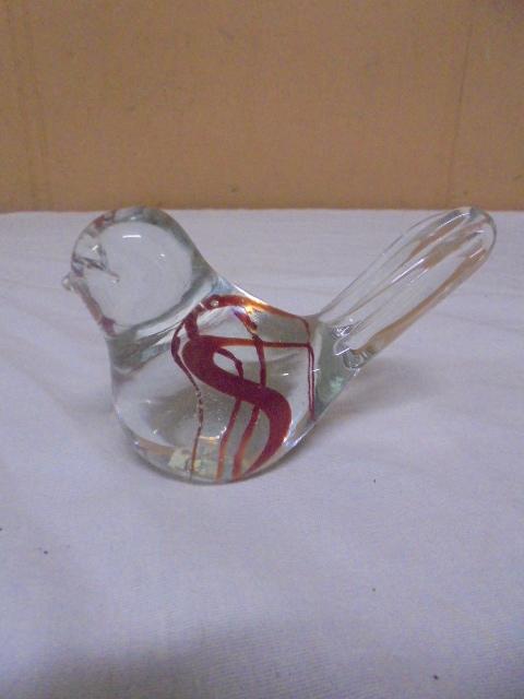 Beautiful Art Glass Bird Paperweight