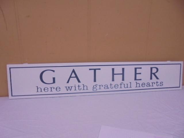 "Gather" Metal Wall Art Décor Sign