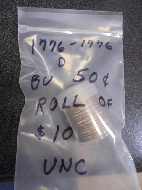Roll of (20) 1976 D Mint Bicentennial Half Dollars