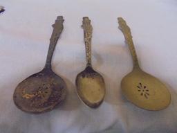 Group of 3 Vintage Mr Peanut Spoons