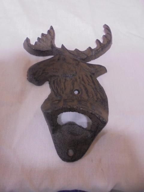 Cast Iron Moose Head Bottle Opener