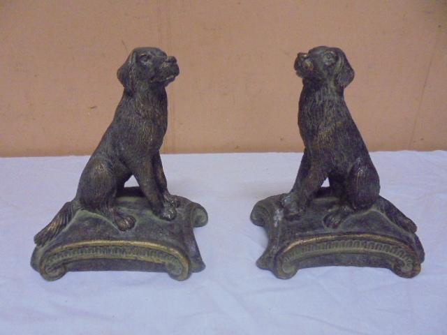 2 Matching Beautiful Dog Statues