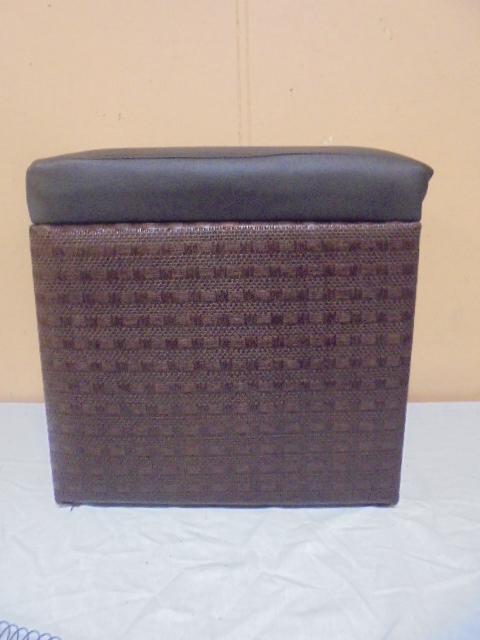 Small Padded Top Storage Ottoman