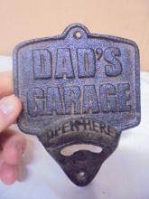 Cast Iron Dad's Garage Bottle Opener