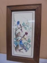 Vintage Framed Bird Picture