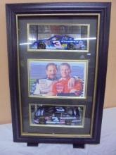 Dale Earnhardt & Dale Jr Shadow Box w/ (2) 1:24 Scale Die Cast Brookfield Collectors Guild Cars