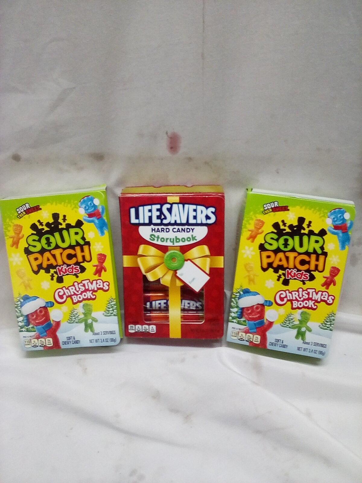 Sour Patch Kids & Lifesavers Storybooks w/ Candy. Qty 3.