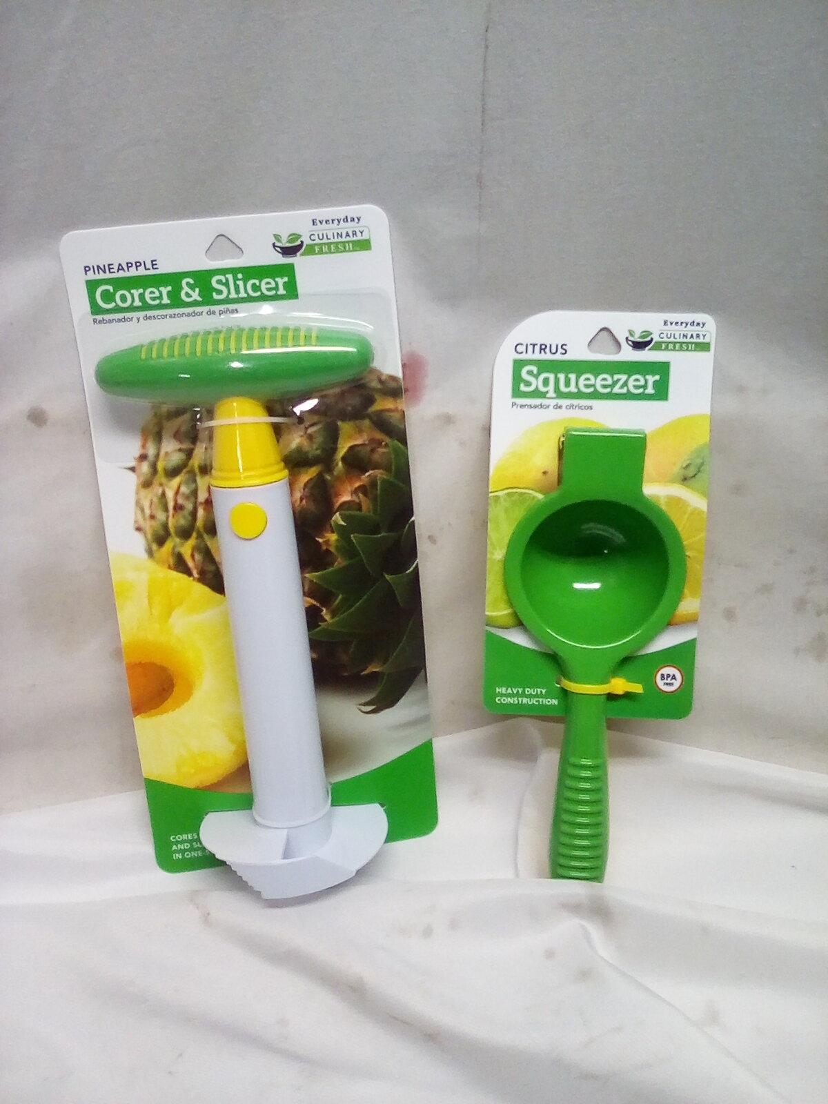 Everyday Culinary Fresh Pineapple Corer & Slicer and Citrus Squeezer.