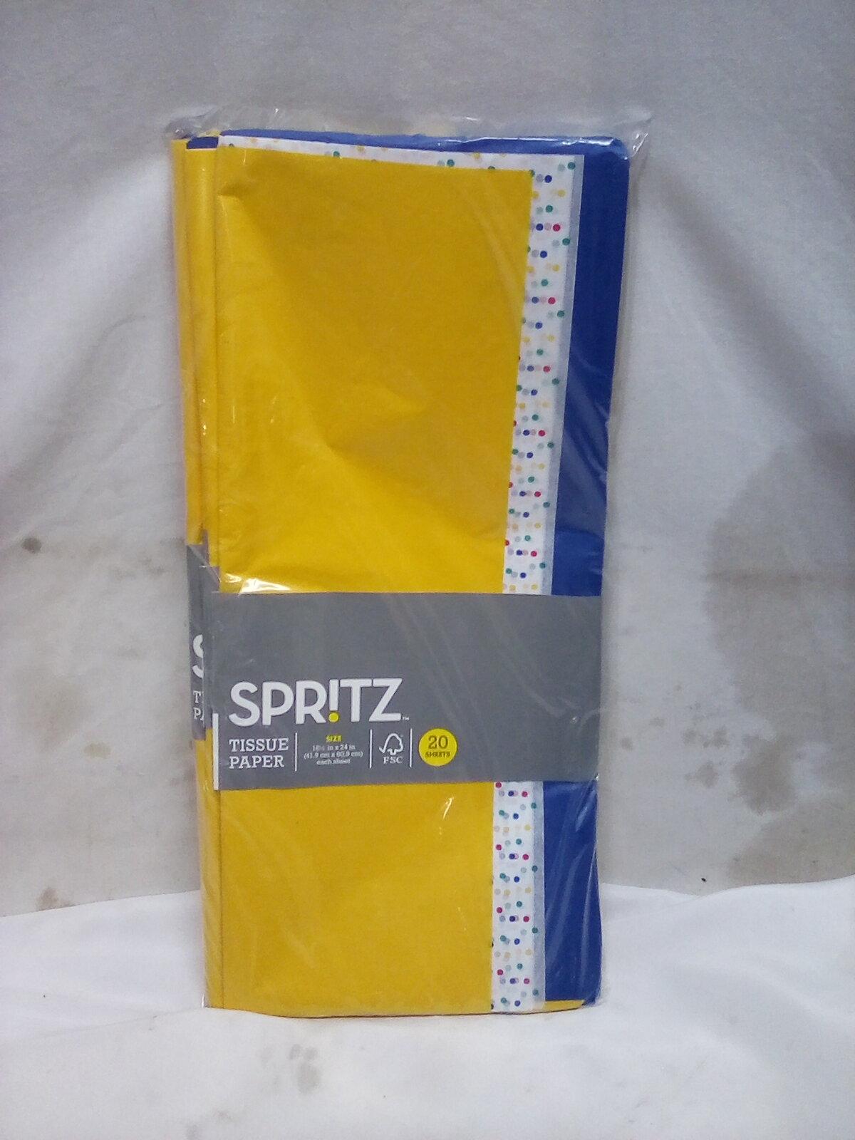 Spritz Tissue Paper. Qty 3 Packs- 20 Sheets Each.