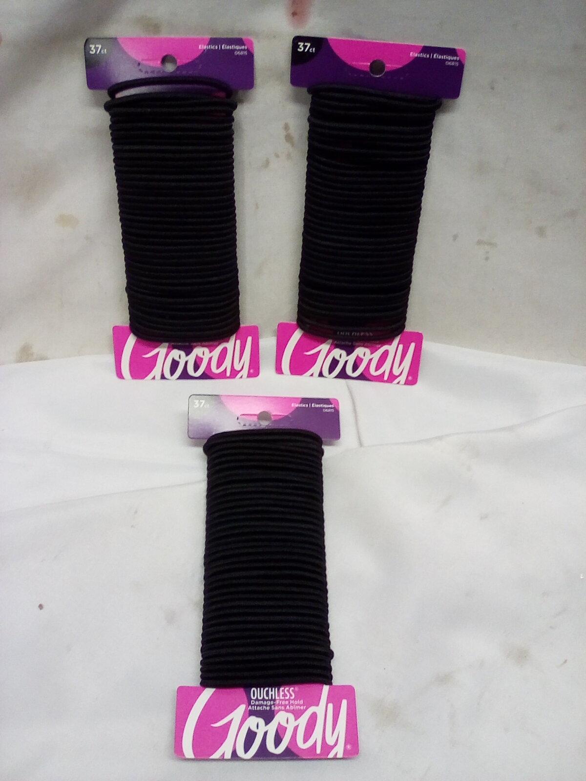 Goody Ouchless Elastic Hair Ties. Qty 3- 37 Count.